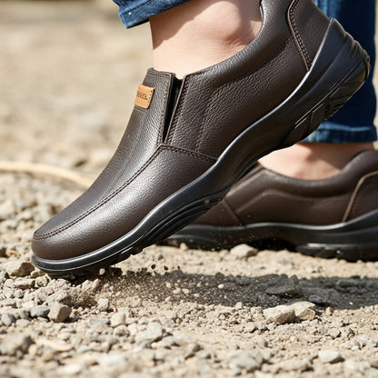 Premium Handcrafted Dark Brown Leather Shoes with Medicated Comfort Insole | All-Terrain Durable Sole – Ultimate Daily Wear Comfort