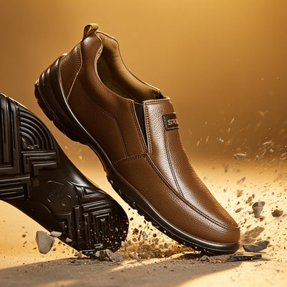 Premium Handcrafted Light Brown Leather Shoes with Medicated Comfort Insole | All-Terrain Durable Sole – Ultimate Daily Wear Comfort